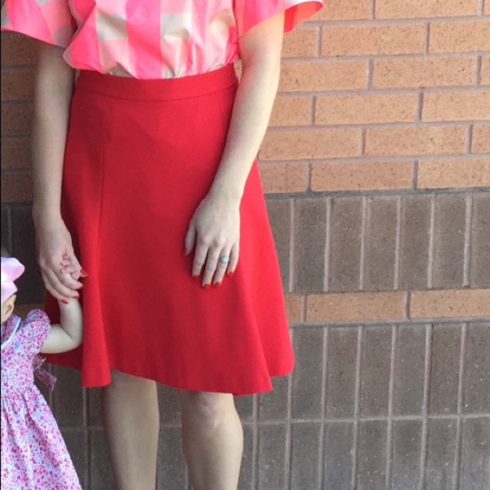 J. Crew red pointe skirt SZ 0